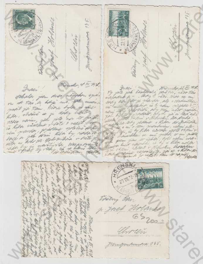  - 6x Hřensko (Herrnskretschen) - Děčín, celkový pohled, řeka, parník, Edmundova soutěska, vír, vodopád, divoká soutěska, Skála Třínožka, Mnich, Pravčický kužel, Pravčická brána, Gabrielova stezka, České Švýcarsko
